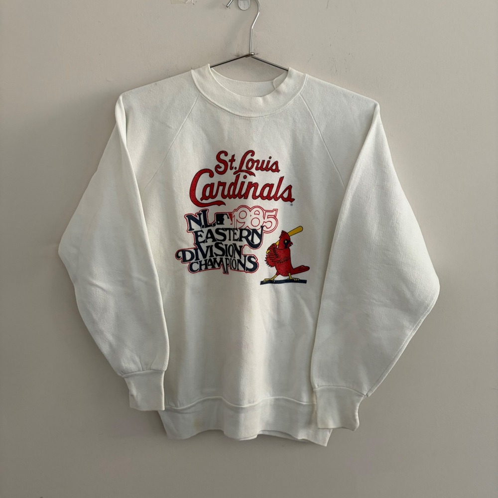Vintage Trench St. Louis Cardinals 1985 NL Eastern Division Champions Sweatshirt